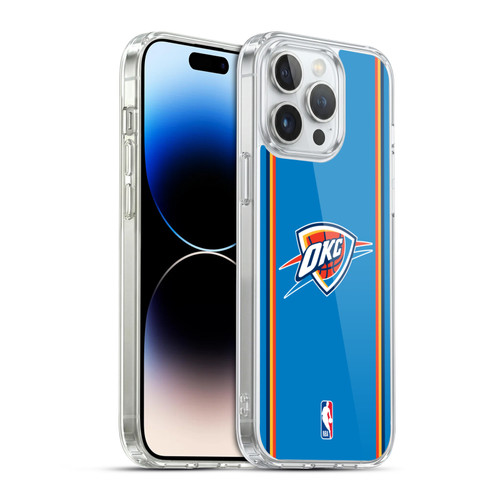 NBA Oklahoma City Thunder Logo Blue Design Soft Gel Case for Apple iPhone 14 Pro Max & MagSafe
