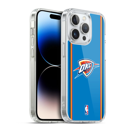 NBA Oklahoma City Thunder Logo Blue Design Soft Gel Case for Apple iPhone 14 Pro & MagSafe