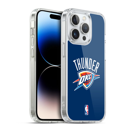 NBA Oklahoma City Thunder Logo Navy Blue Soft Gel Case for Apple iPhone 14 Pro & MagSafe