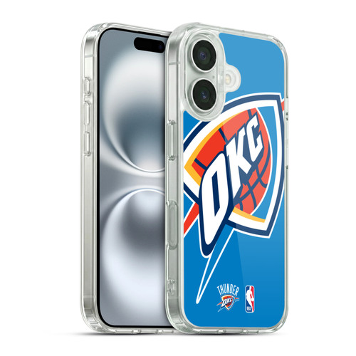NBA Oklahoma City Thunder Logo Oversized Soft Gel Case for Apple iPhone 16 & MagSafe