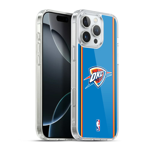 NBA Oklahoma City Thunder Logo Blue Design Soft Gel Case for Apple iPhone 16 Pro Max & MagSafe