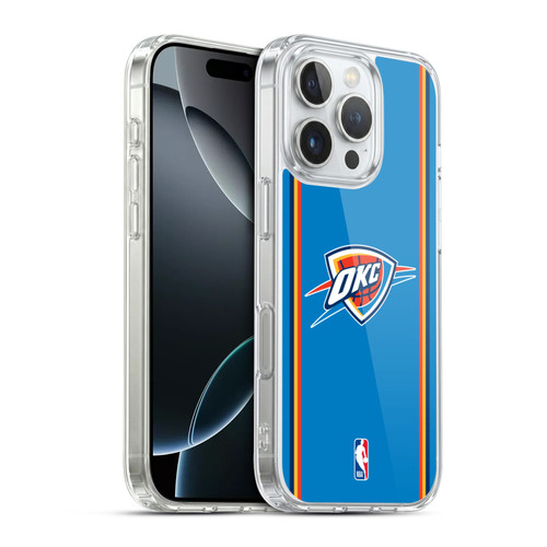 NBA Oklahoma City Thunder Logo Blue Design Soft Gel Case for Apple iPhone 16 Pro & MagSafe
