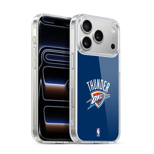 NBA Oklahoma City Thunder Logo Navy Blue Soft Gel Case for Apple iPhone 17 Pro