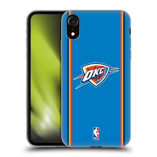 NBA Oklahoma City Thunder Logo Blue Design Soft Gel Case for Apple iPhone XR