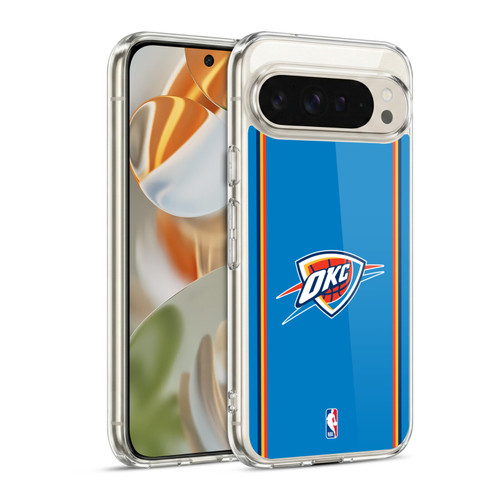 NBA Oklahoma City Thunder Logo Blue Design Soft Gel Case for Google Pixel 9 / Pixel 9 Pro