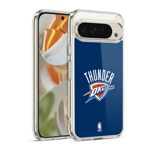 NBA Oklahoma City Thunder Logo Navy Blue Soft Gel Case for Google Pixel 9 / Pixel 9 Pro