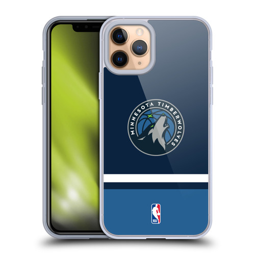 NBA Minnesota Timberwolves Logo Navy Design Soft Gel Case for Apple iPhone 11 Pro & MagSafe