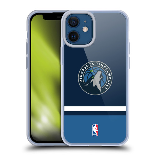 NBA Minnesota Timberwolves Logo Navy Design Soft Gel Case for Apple iPhone 12 Mini & MagSafe