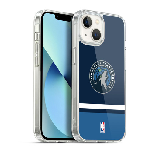NBA Minnesota Timberwolves Logo Navy Design Soft Gel Case for Apple iPhone 13