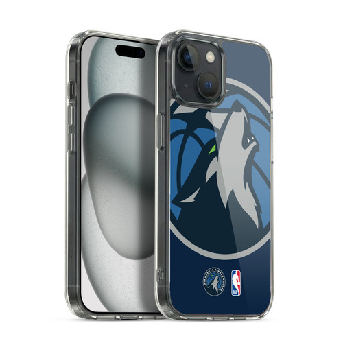 NBA Minnesota Timberwolves Logo Oversized Soft Gel Case for Apple iPhone 15 & MagSafe