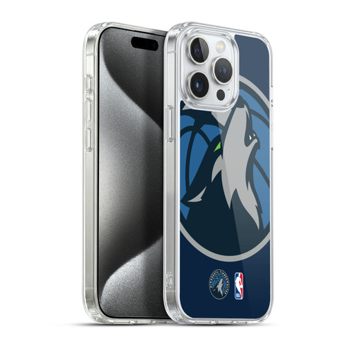 NBA Minnesota Timberwolves Logo Oversized Soft Gel Case for Apple iPhone 15 Pro Max & MagSafe