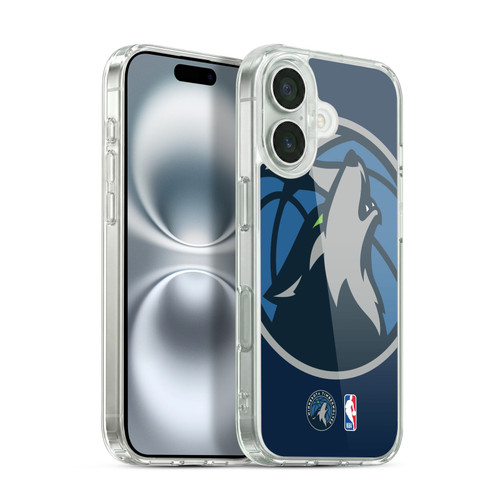 NBA Minnesota Timberwolves Logo Oversized Soft Gel Case for Apple iPhone 16 & MagSafe