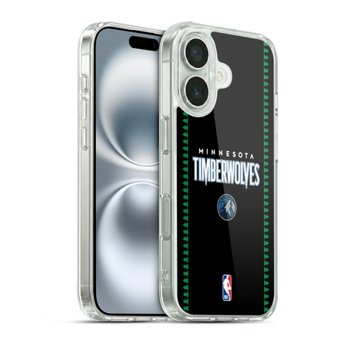 NBA Minnesota Timberwolves Logo Retro Design Soft Gel Case for Apple iPhone 16 & MagSafe