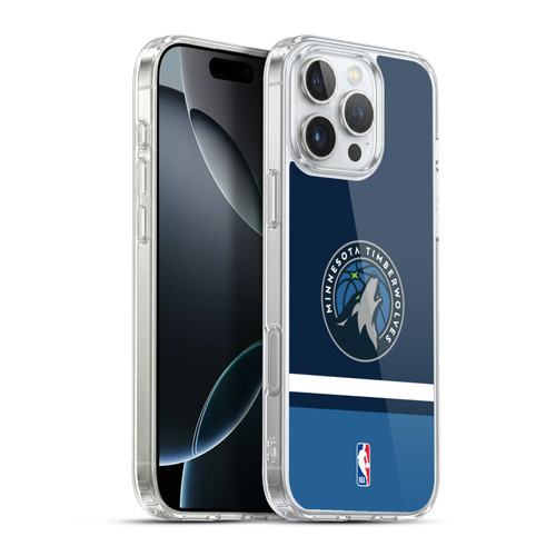 NBA Minnesota Timberwolves Logo Navy Design Soft Gel Case for Apple iPhone 16 Pro Max & MagSafe