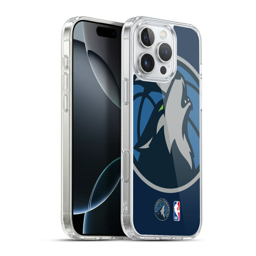 NBA Minnesota Timberwolves Logo Oversized Soft Gel Case for Apple iPhone 16 Pro Max & MagSafe