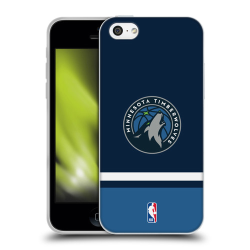 NBA Minnesota Timberwolves Logo Navy Design Soft Gel Case for Apple iPhone 5c