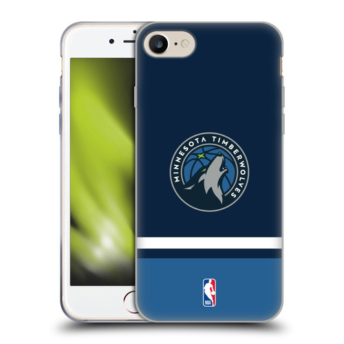 NBA Minnesota Timberwolves Logo Navy Design Soft Gel Case for Apple iPhone 7 / 8 / SE 2020 & 2022 & MagSafe