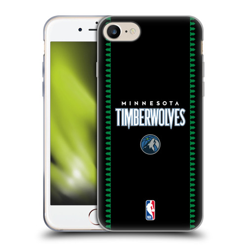 NBA Minnesota Timberwolves Logo Retro Design Soft Gel Case for Apple iPhone 7 / 8 / SE 2020 & 2022 & MagSafe