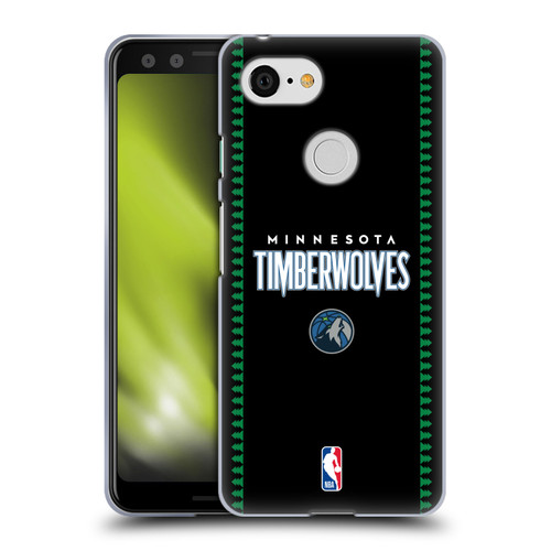 NBA Minnesota Timberwolves Logo Retro Design Soft Gel Case for Google Pixel 3