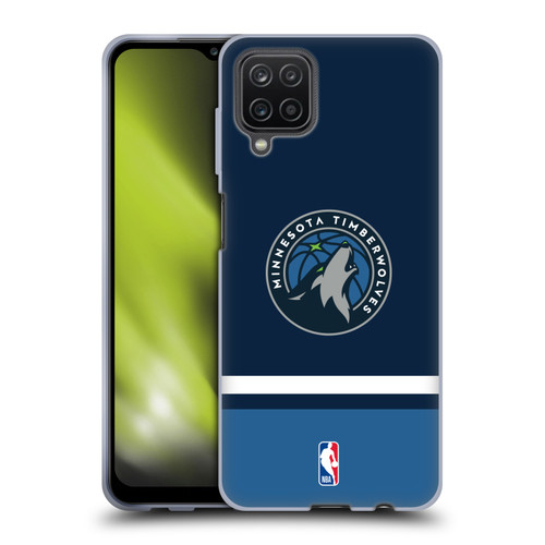 NBA Minnesota Timberwolves Logo Navy Design Soft Gel Case for Samsung Galaxy A12 (2020)