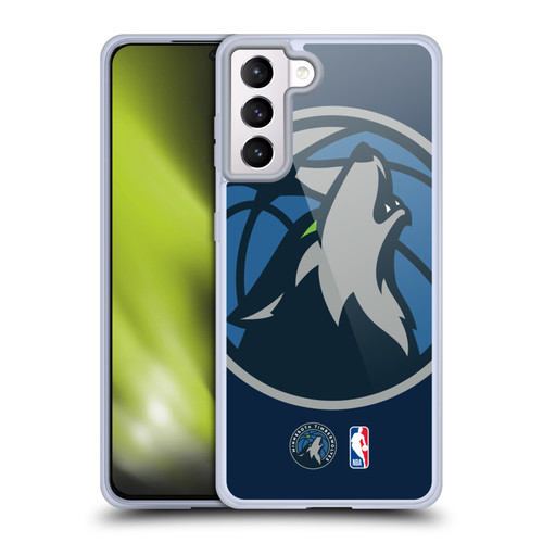 NBA Minnesota Timberwolves Logo Oversized Soft Gel Case for Samsung Galaxy S21+ 5G & MagSafe