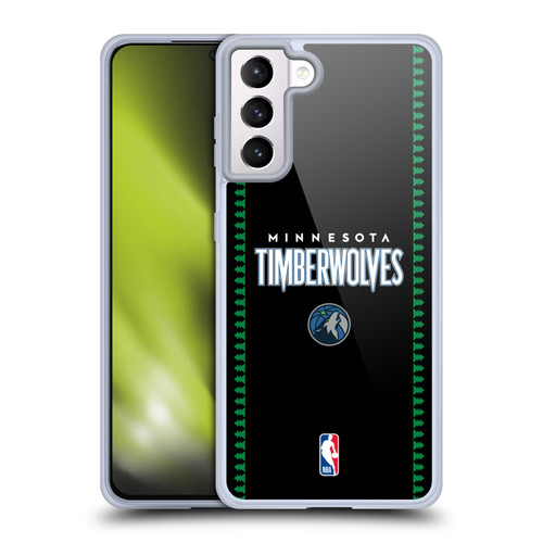 NBA Minnesota Timberwolves Logo Retro Design Soft Gel Case for Samsung Galaxy S21+ 5G & MagSafe