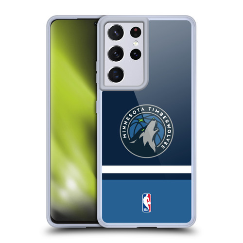 NBA Minnesota Timberwolves Logo Navy Design Soft Gel Case for Samsung Galaxy S21 Ultra 5G & MagSafe