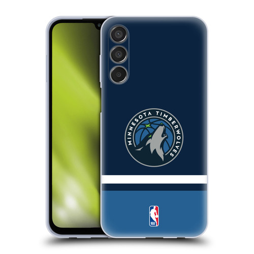 NBA Minnesota Timberwolves Logo Navy Design Soft Gel Case for Samsung Galaxy M15/F15 5G