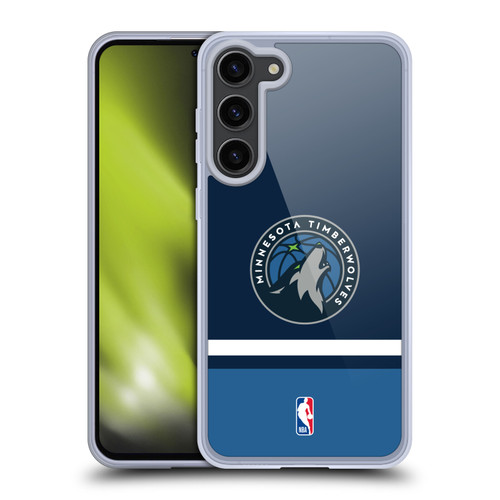 NBA Minnesota Timberwolves Logo Navy Design Soft Gel Case for Samsung Galaxy S23+ 5G & MagSafe