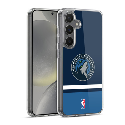 NBA Minnesota Timberwolves Logo Navy Design Soft Gel Case for Samsung Galaxy S24 5G & MagSafe