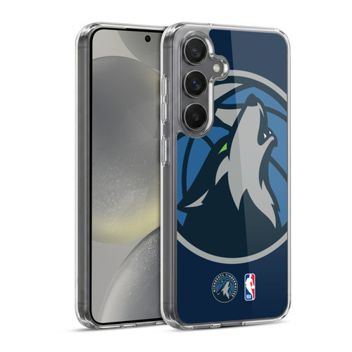 NBA Minnesota Timberwolves Logo Oversized Soft Gel Case for Samsung Galaxy S24 5G & MagSafe