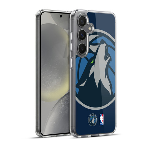 NBA Minnesota Timberwolves Logo Oversized Soft Gel Case for Samsung Galaxy S24+ 5G & MagSafe