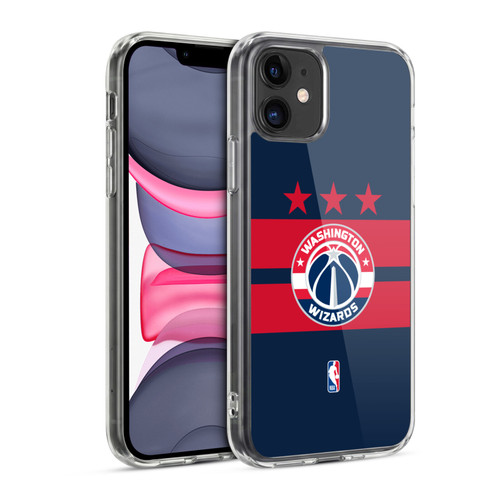 NBA Washington Wizards Logo Navy Blue Design Soft Gel Case for Apple iPhone 11