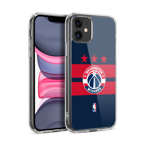 NBA Washington Wizards Logo Navy Blue Design Soft Gel Case for Apple iPhone 11