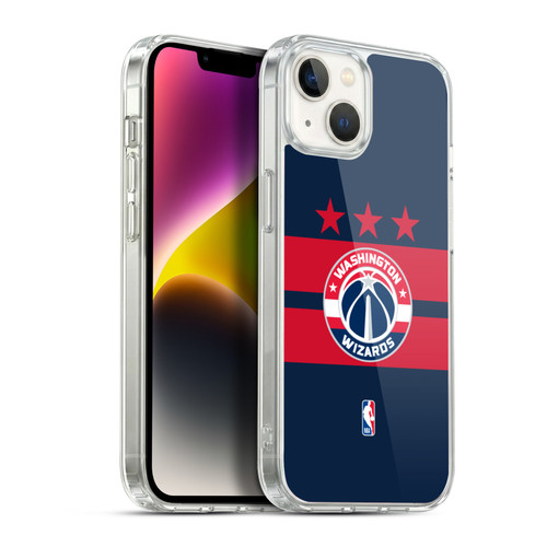 NBA Washington Wizards Logo Navy Blue Design Soft Gel Case for Apple iPhone 14 Plus & MagSafe
