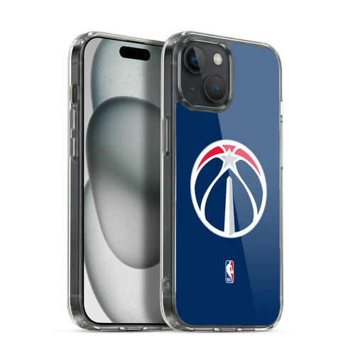 NBA Washington Wizards Logo Navy Blue Soft Gel Case for Apple iPhone 15 & MagSafe