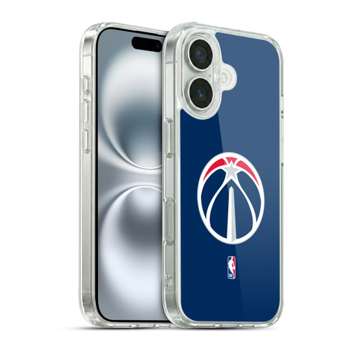 NBA Washington Wizards Logo Navy Blue Soft Gel Case for Apple iPhone 16 & MagSafe