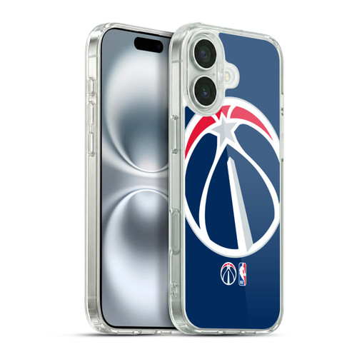 NBA Washington Wizards Logo Oversized Soft Gel Case for Apple iPhone 16 Plus & MagSafe