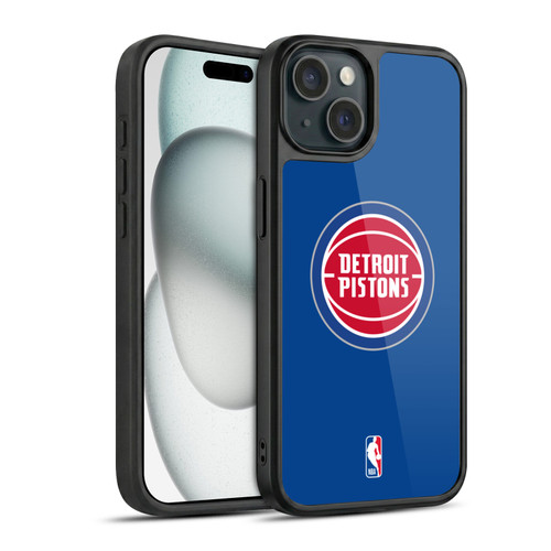 NBA Detroit Pistons Logo Blue Gel Armour Case For Apple iPhone 15