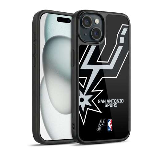 NBA San Antonio Spurs Logo Oversized Gel Armour Case For Apple iPhone 15
