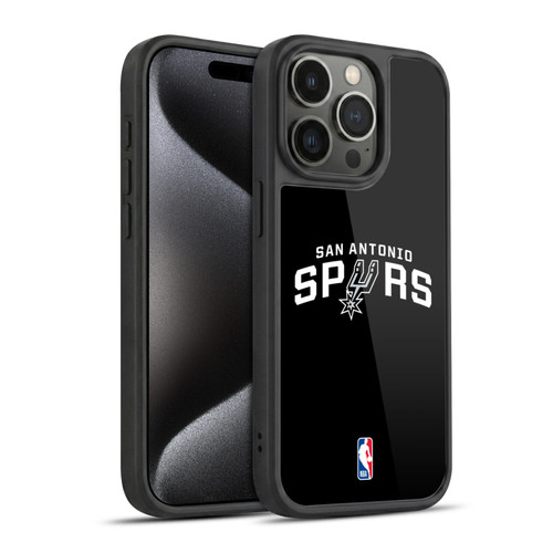 NBA San Antonio Spurs Logo Black Gel Armour Case For Apple iPhone 15 Pro