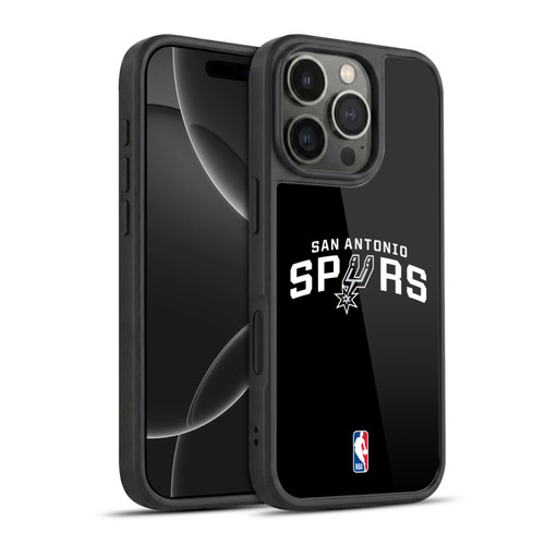 NBA San Antonio Spurs Logo Black Gel Armour Case For Apple iPhone 16 Pro