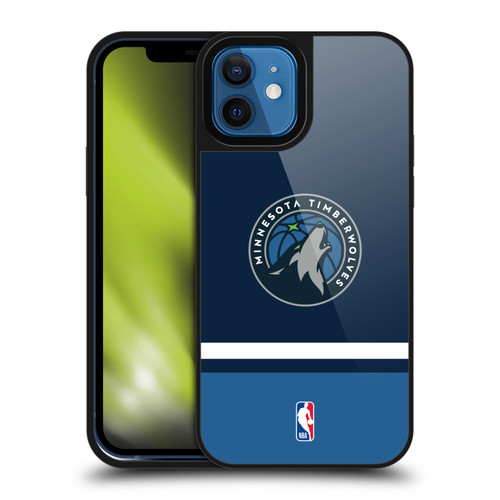 NBA Minnesota Timberwolves Logo Navy Design Gel Armour Case For Apple iPhone 12 / iPhone 12 Pro