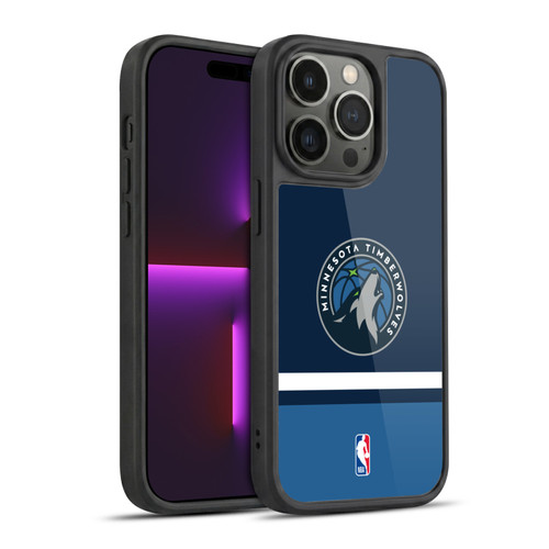 NBA Minnesota Timberwolves Logo Navy Design Gel Armour Case For Apple iPhone 14 Pro