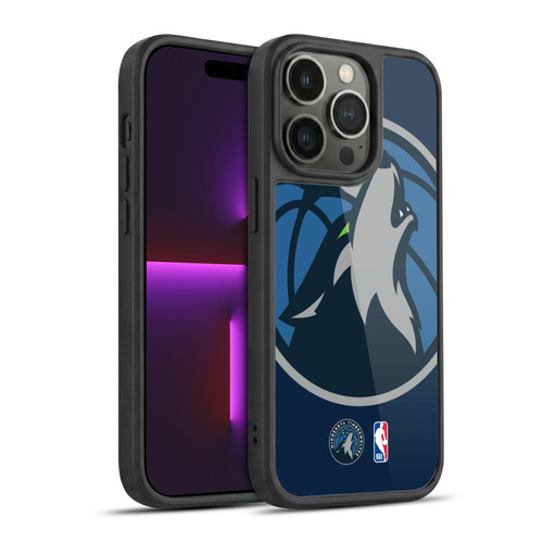 NBA Minnesota Timberwolves Logo Oversized Gel Armour Case For Apple iPhone 14 Pro