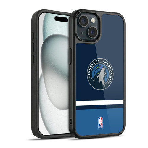 NBA Minnesota Timberwolves Logo Navy Design Gel Armour Case For Apple iPhone 15
