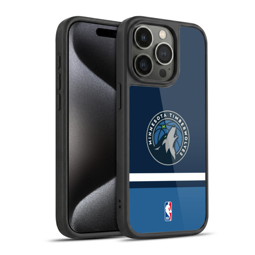 NBA Minnesota Timberwolves Logo Navy Design Gel Armour Case For Apple iPhone 15 Pro