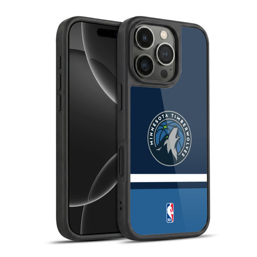 NBA Minnesota Timberwolves Logo Navy Design Gel Armour Case For Apple iPhone 16 Pro