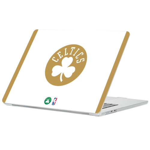 NBA Boston Celtics Logo White Gold Design Clear Hard Crystal Armour Laptop Case for Apple MacBook Air 13.6" A2681/A3113/A3240 2022/2024/2025