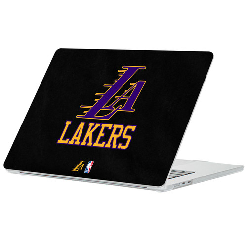 NBA Los Angeles Lakers Logo Black & Purple Design Clear Hard Crystal Armour Laptop Case for Apple MacBook Air 13.6" A2681/A3113/A3240 2022/2024/2025